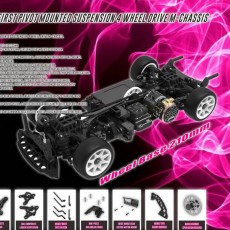 1/10 Cero Sport Mini Wheelbase 210mm 4WD Touring Car Kit EP