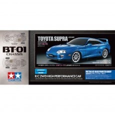 1/10 BT-01 Toyota Supra JZA80 Metallic Blue Painted Body FWD/ RWD Onroad EP Car Kit w/ ESC Motor