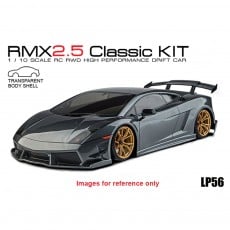 RMX 2.5 1/10 RWD Shaft Driven Drift Car Classic Kit EP w/ LP56 Clear Body Set