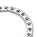 Aluminum Battle Born Wheels 1.9inch Notched Beadlock Ring Silver