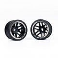 JUD Threaded Carbon-Fiber Reinforced EVO AWD Flanged R11 Offset -1 Rear Rim 2 pcs Black For Mini-Z