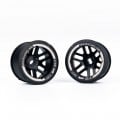 JUD Threaded Carbon-Fiber Reinforced EVO AWD Flanged R11 Offset +3 Rear Rim 2 pcs Black For Mini-Z