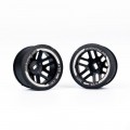 JUD Threaded Carbon-Fiber Reinforced EVO AWD Flanged R14 Offset 0 Rear Rim 2 pcs Black For Mini-Z