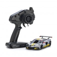 Mini-Z RWD Chevrolet Corvette C8.R Chrome / Yellow Kyosho America 20th Anniversary MR04 Readyset RTR Car Kit w/ KT-531P Radio