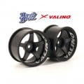 GV117D R-SPEC 30mm Offset +9 Rim 2 pcs Black For 1/10 RC Drift