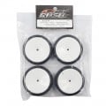 Pre-Glued 24VS High Precision A Type Yellow Tire 4 pcs w/ White Rim For 1/10 RC Touring Car