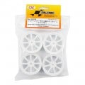 24mm Width 8 Spoke Rim 4 pcs White For 1/10 RC Touring Car