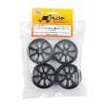 24mm Width 8 Spoke Rim 4 pcs Black For 1/10 RC Touring Car