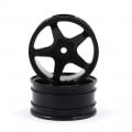 60 Size 5 Spoke Rim 2 pcs Black For 1/10 M-Chassis