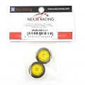 JUD Threaded Carbon Fiber Reinforced EVO Flanged F8.5 Offset -2 Front Rim 2 pcs Yellow For Mini-Z