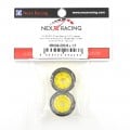 JUD Threaded Carbon-Fiber Reinforced EVO Flanged R11 Offset +1 Rear Rim 2 pcs Yellow For Mini-Z