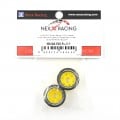 JUD Threaded Carbon-Fiber Reinforced EVO Flanged R11 Offset +2 Rear Rim 2 pcs Yellow For Mini-Z