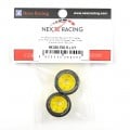 JUD Threaded Carbon-Fiber Reinforced EVO Flanged R11 Offset +3 Rear Rim 2 pcs Yellow For Mini-Z