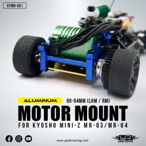 YR Aluminum Motor Mount for Kyosho Mini-Z MR03 MR04 90mm Chassis!