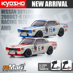 Mini-Z AWD NISSAN SKYLINE 2000GT-R KPGC10 Racing 1972 RTR Car Kit