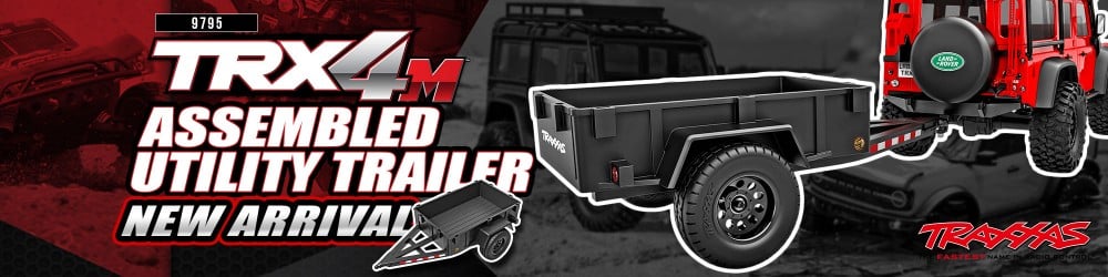 TRAXXAS TRX-4M 1/18 SCALE ASSEMBLED UTILITY TRAILER W/ TRAILER HITCH