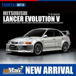 Tamiya 1/10 TT-02 Mitsubishi Lancer EVO V Touring Car