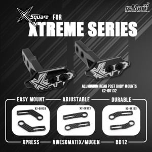 X2 Xtreme Body Mount for Xpress, Mugen, Awesomatic & Yokomo BD12