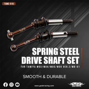 Yeah Racing Spring Drive Shaft Set Spring Steel For Tamiya M03 & M-chassis