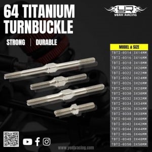 Yeah Racing 64 TiTanium Turnbuckle